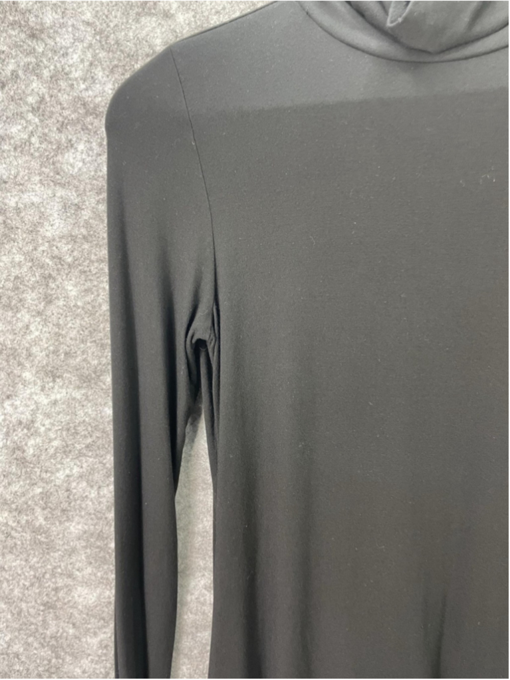 Boston Proper Blouse Womens Large Black Turtleneck Long Sleeve Stretch Knit Top - Picture 3 of 7